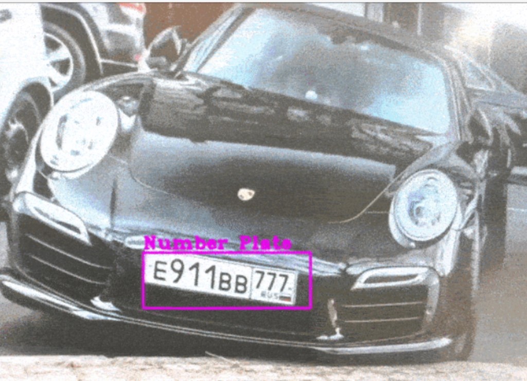 License Plate Detector Output Image