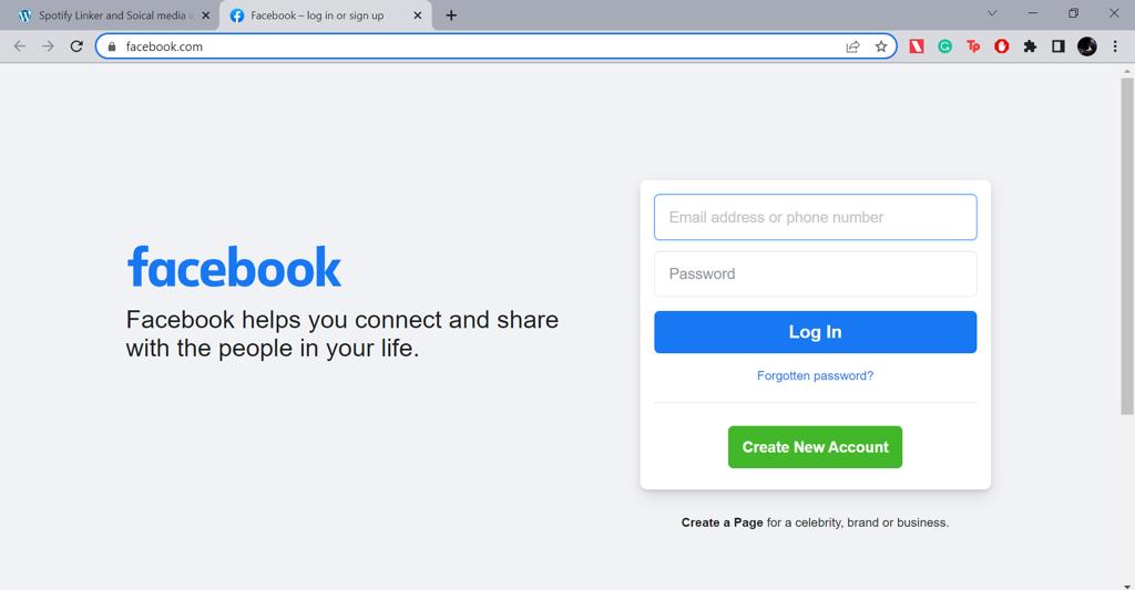 Facebook URL 