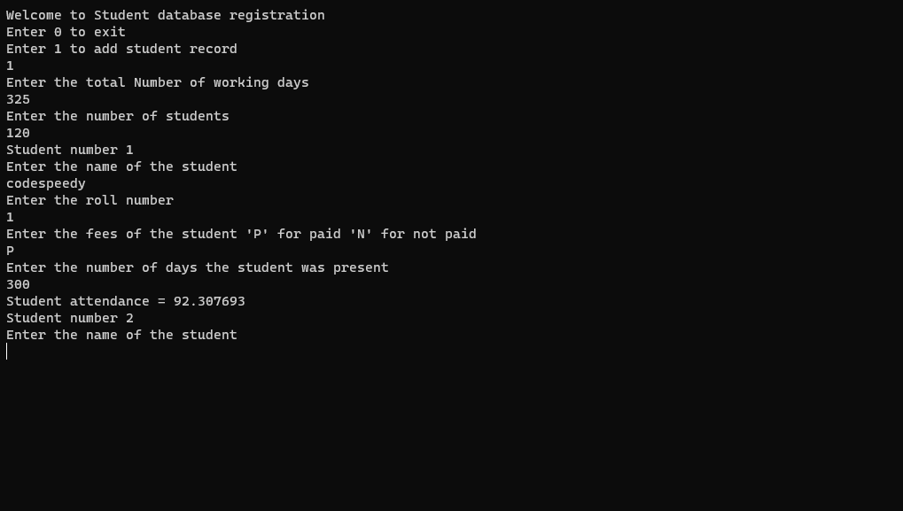 Examination management system in c