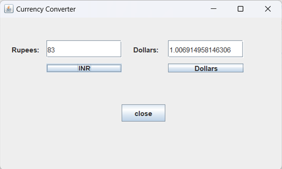 INR to Dollar