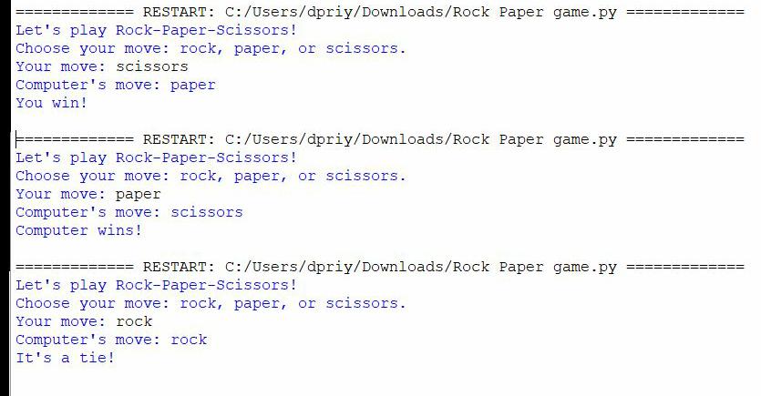 Rock-Paper-scissor Game