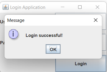 after taking user details ,if entered name, password are there in database 