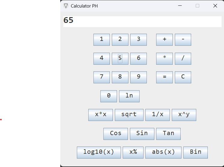 Java Calculator example 1