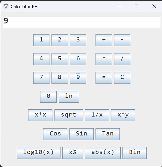Java Calculator example 3
