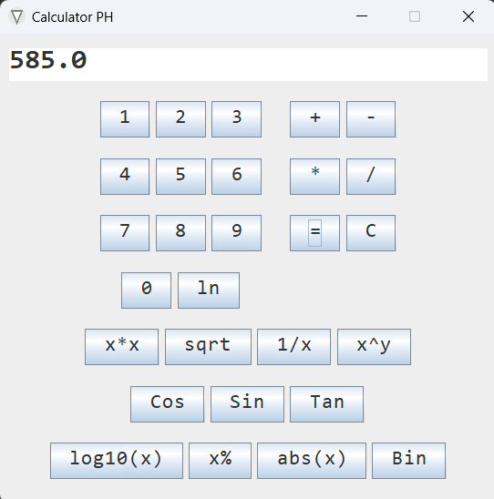Java Calculator example 4