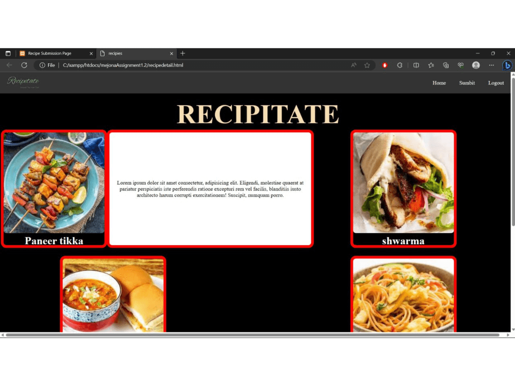 RecipePage