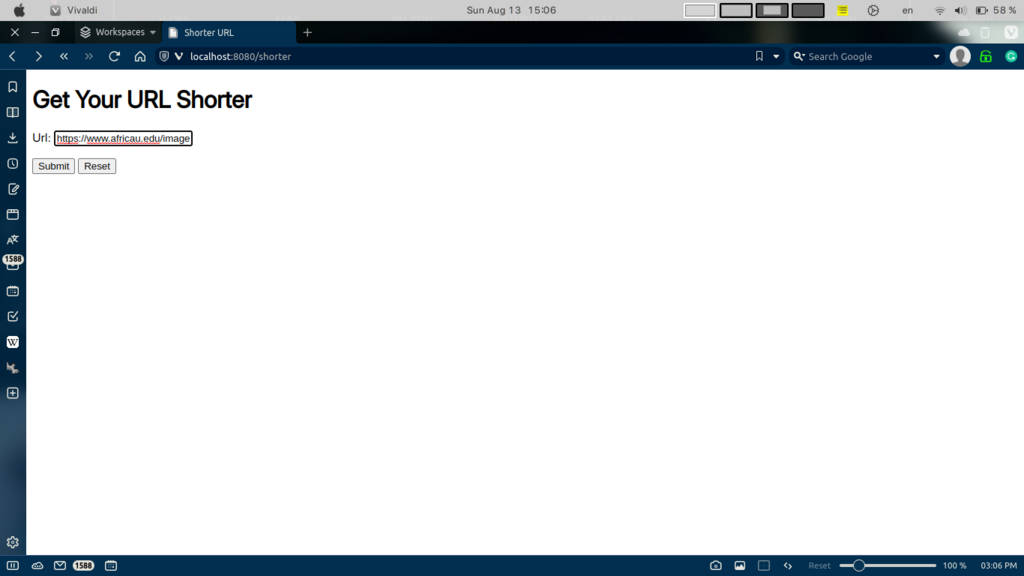 URL form